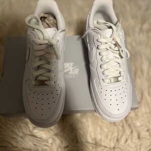 White Air Force Ones - Size 8